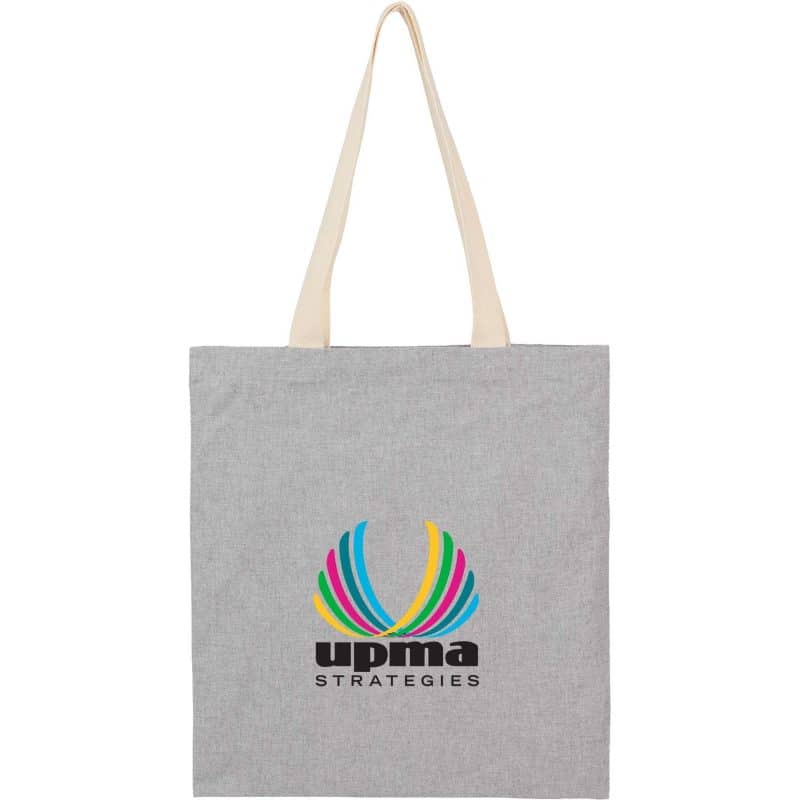 Custom Dakota 5oz Recycled Cotton Tote with logo - 7