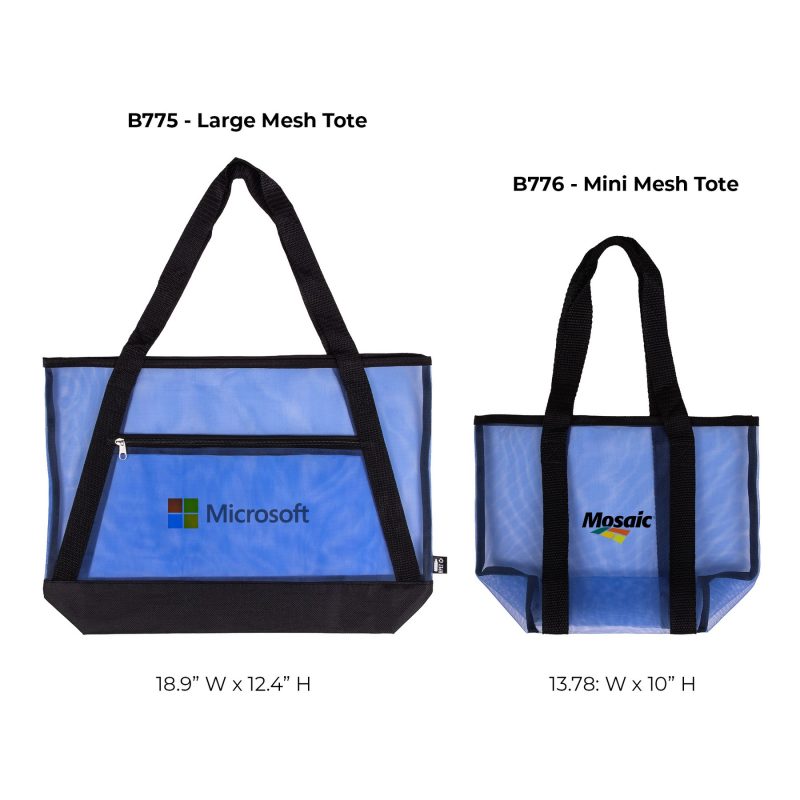 Custom EcoCarry rPET Mesh Tote Bag with logo - 4