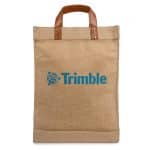 Custom Grande Jute Luxe Tote Bag with logo - 2