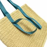 Custom Paper Straw Tote Bag with logo - 1
