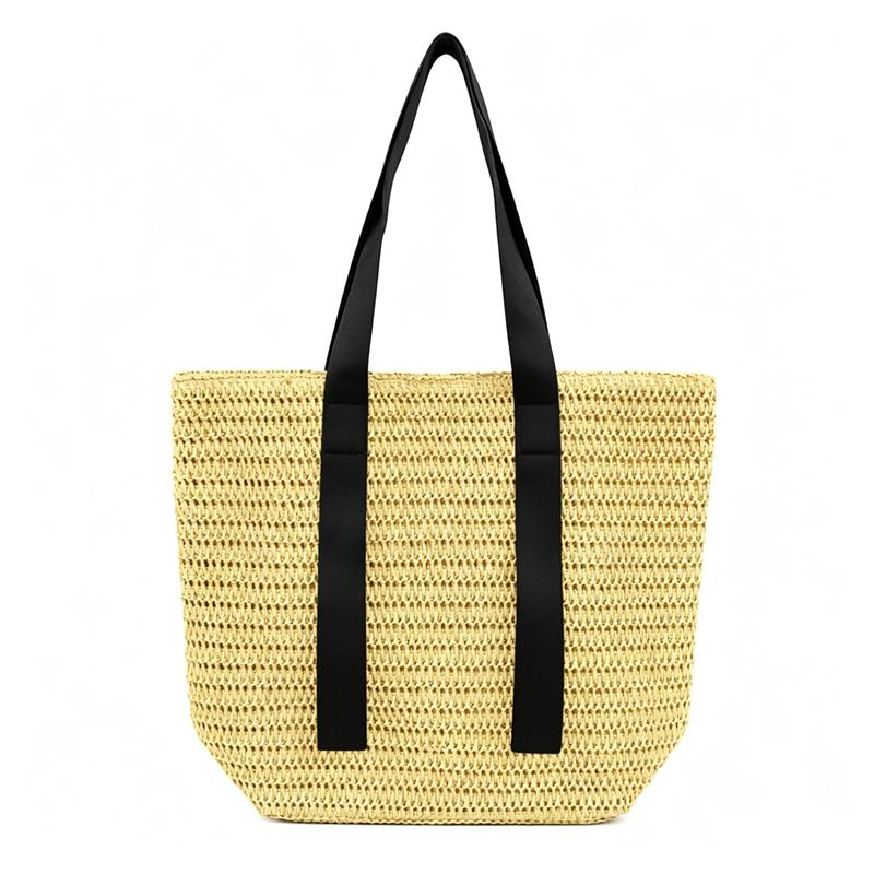 Custom Paper Straw Tote Bag with logo - 4