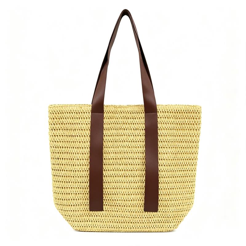 Custom Paper Straw Tote Bag with logo - 5