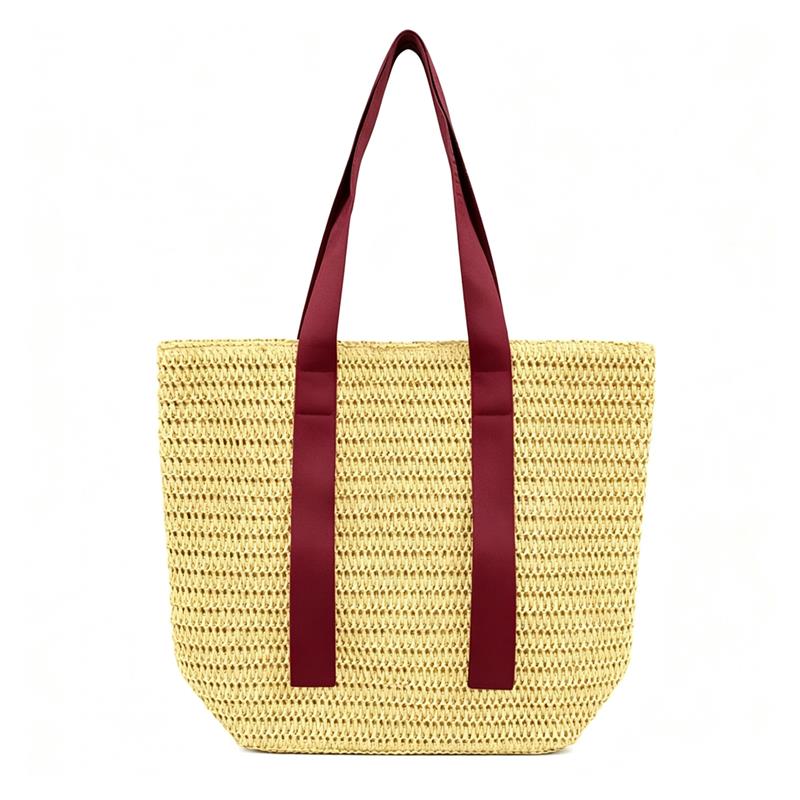 Custom Paper Straw Tote Bag with logo - 6