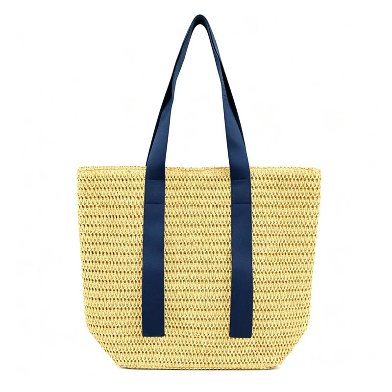 Custom Paper Straw Tote Bag with logo - 8