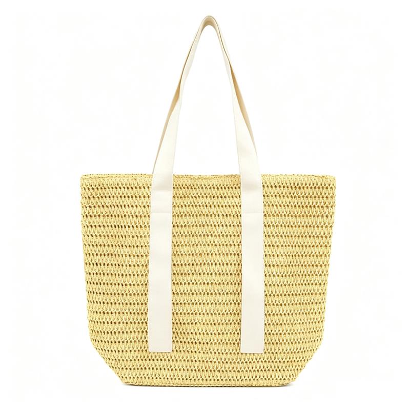 Custom Paper Straw Tote Bag with logo - 9