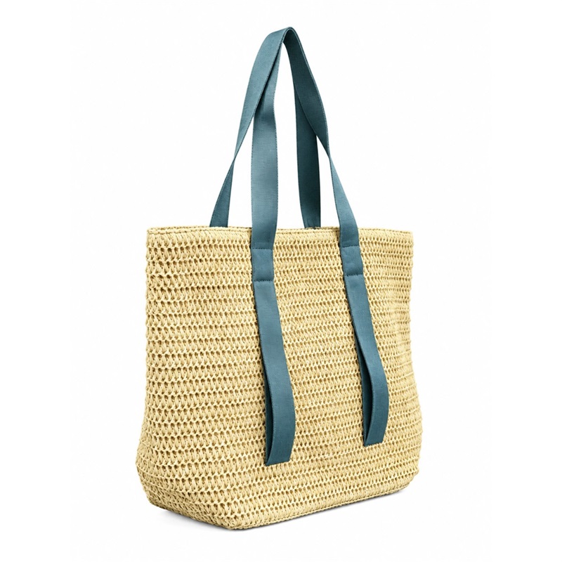 Custom Paper Straw Tote Bag with logo
