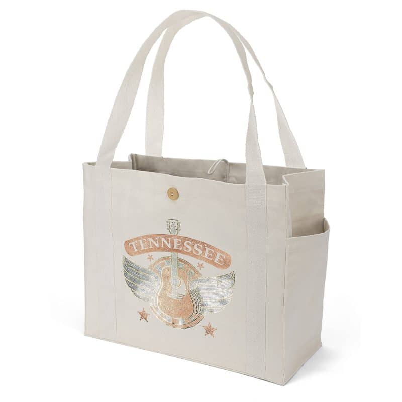 Custom Sandford™ Deluxe Canvas Tote - Sparkle (18" x 8" x 15") with logo - 2