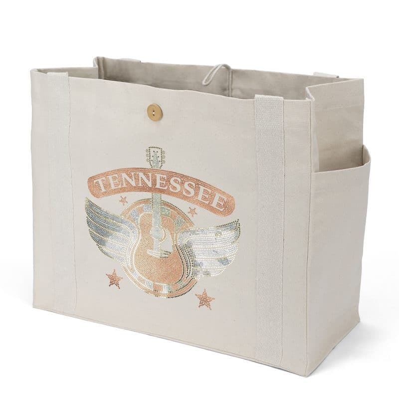 Custom Sandford™ Deluxe Canvas Tote - Sparkle (18" x 8" x 15") with logo - 4