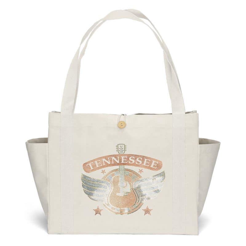 Custom Sandford™ Deluxe Canvas Tote - Sparkle (18" x 8" x 15") with logo