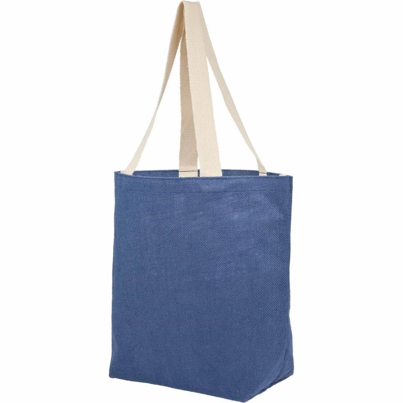 Custom Sol Jute Classic Shopper Tote with logo - 1
