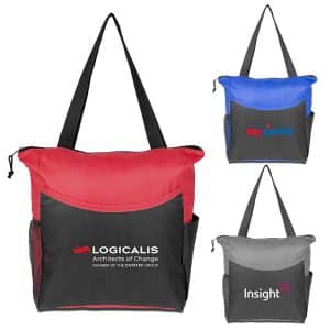 Custom Two-Tone Promotional Campaign Tote Bag (Closeout) with logo
