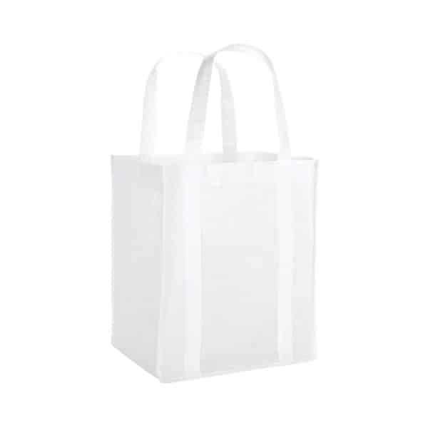 Custom Vespera Recycled Non-Woven Grocery Tote w/Bottom Insert with logo - 1
