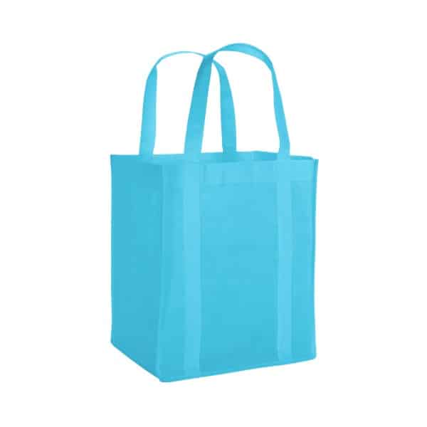 Custom Vespera Recycled Non-Woven Grocery Tote w/Bottom Insert with logo - 2