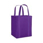 Custom Vespera Recycled Non-Woven Grocery Tote w/Bottom Insert with logo - 3