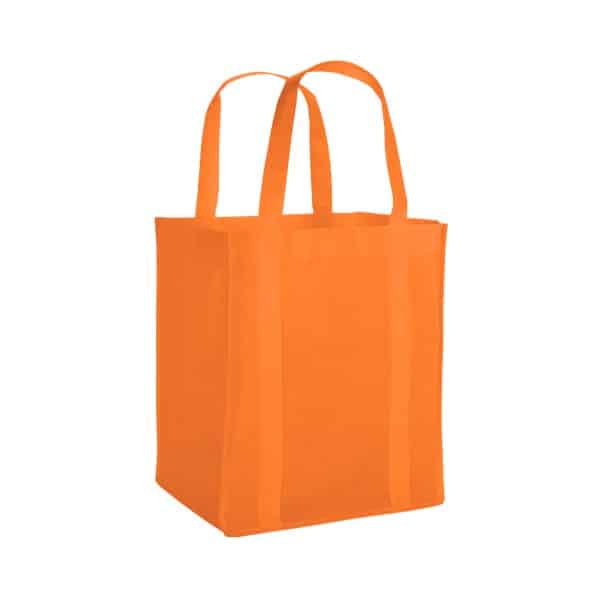Custom Vespera Recycled Non-Woven Grocery Tote w/Bottom Insert with logo - 4