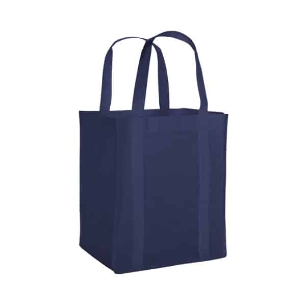 Custom Vespera Recycled Non-Woven Grocery Tote w/Bottom Insert with logo - 7