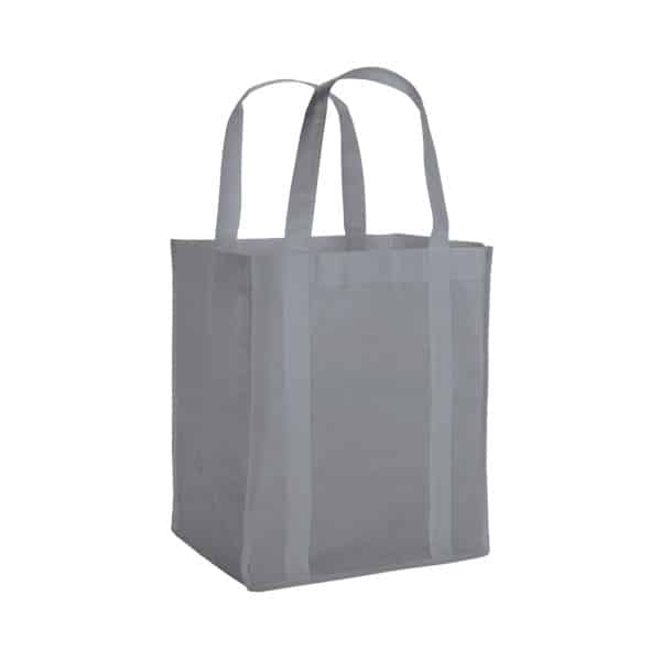 Custom Vespera Recycled Non-Woven Grocery Tote w/Bottom Insert with logo - 8