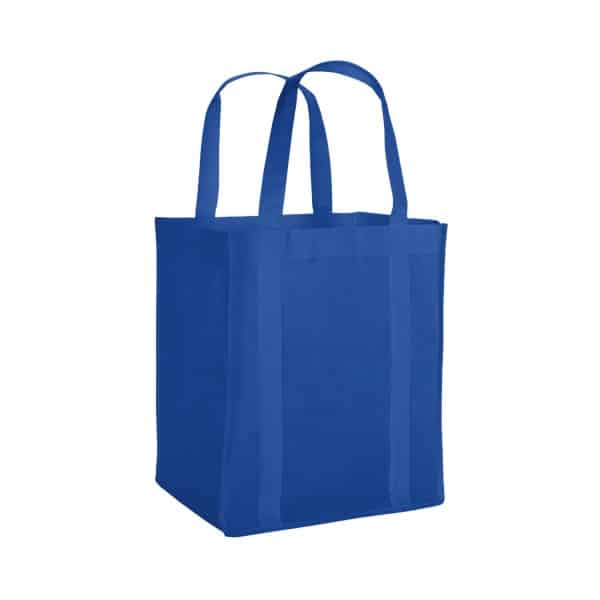 Custom Vespera Recycled Non-Woven Grocery Tote w/Bottom Insert with logo - 9