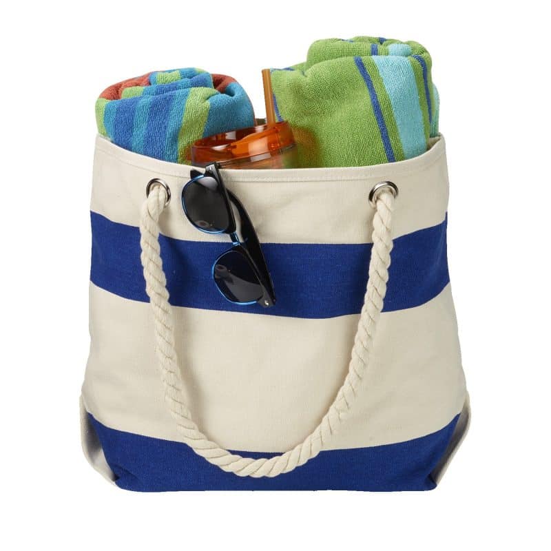 Custom 16 Oz. Portsmouth Cotton Canvas Beach Tote with logo - 1