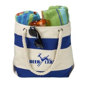 Custom 16 Oz. Portsmouth Cotton Canvas Beach Tote with logo