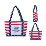 Custom Americana 600D Beach Tote with logo