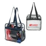 Custom Athina Clear Stadium Tote with logo