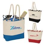 Custom Barcelona Canvas & Jute Tote with logo