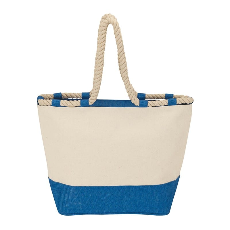 Custom Barcelona Canvas & Jute Tote with logo - 3