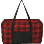 Custom Buffalo Plaid Utility Tote with logo - 1