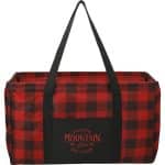 Custom Buffalo Plaid Utility Tote with logo