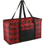 Custom Buffalo Plaid Utility Tote with logo - 5