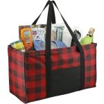 Custom Buffalo Plaid Utility Tote with logo - 6
