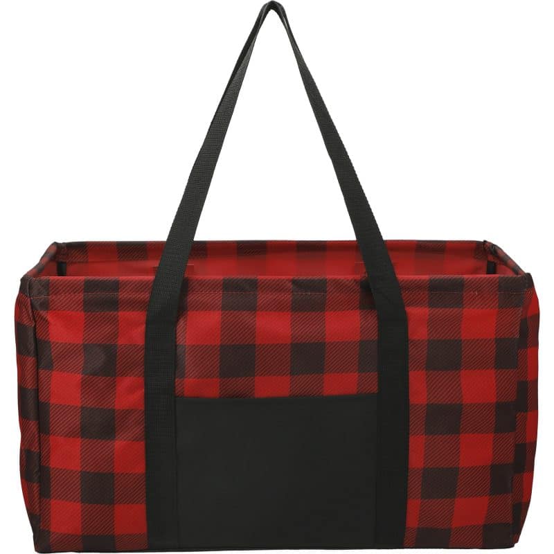 Custom Buffalo Plaid Utility Tote with logo - 7