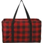 Custom Buffalo Plaid Utility Tote with logo - 8