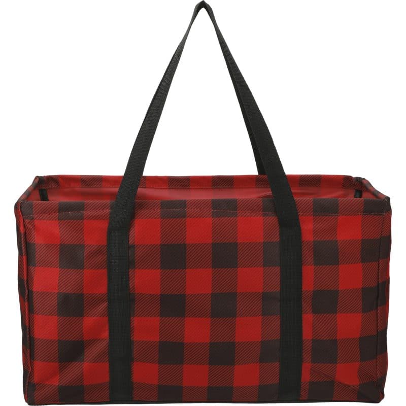 Custom Buffalo Plaid Utility Tote with logo - 8