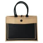 Custom Camden Natural Jute Tote with logo - 1