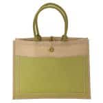 Custom Camden Natural Jute Tote with logo - 3