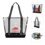 Custom Capitola Clear TPU Zippered Tote with logo