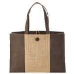 Custom Charlotte Natural Jute Tote with logo - 2