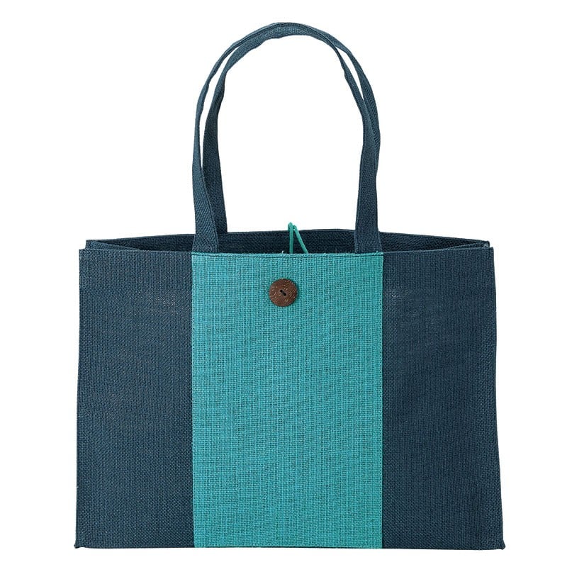 Custom Charlotte Natural Jute Tote with logo - 3