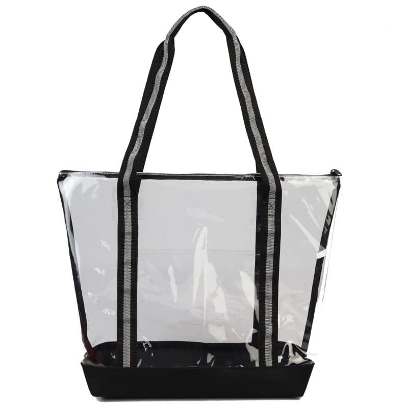 Custom Clear Tote with Zipper with logo - 1