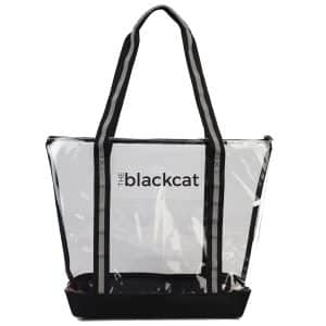 Custom Clear Tote with Zipper with logo