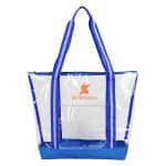 Custom Diamond Clear TPU Zippered Tote with logo - 2