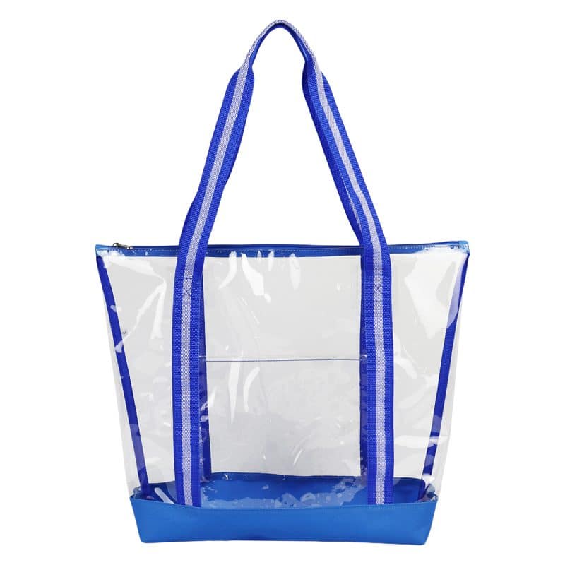 Custom Diamond Clear TPU Zippered Tote with logo - 3