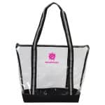 Custom Diamond Clear TPU Zippered Tote with logo - 4