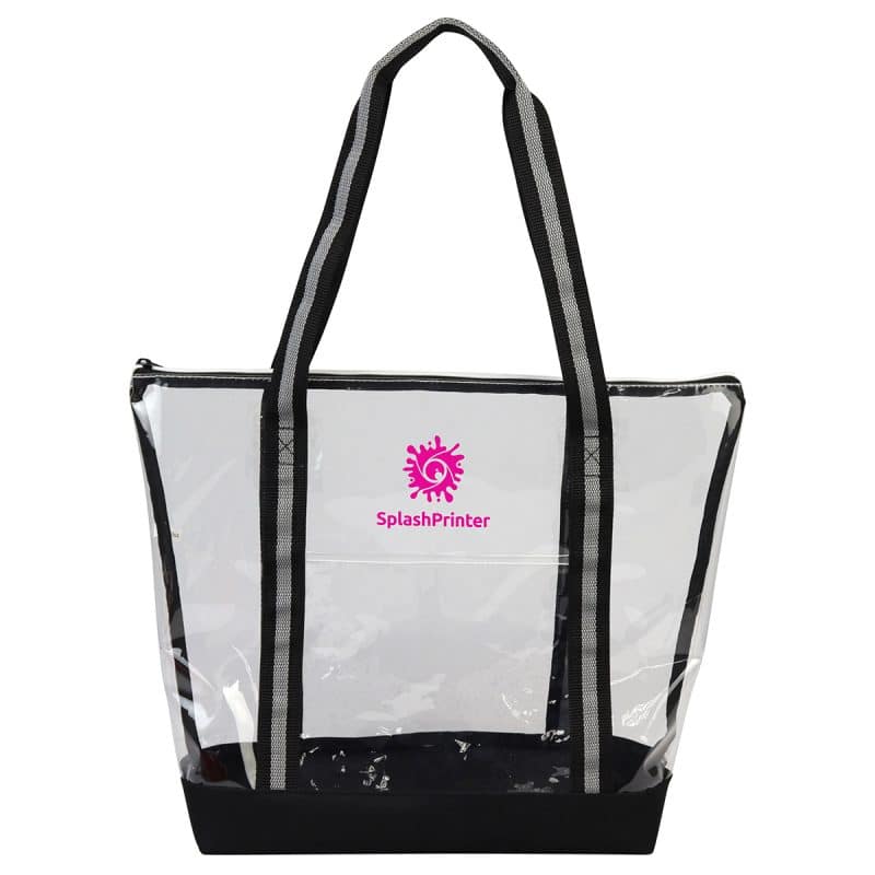 Custom Diamond Clear TPU Zippered Tote with logo - 4