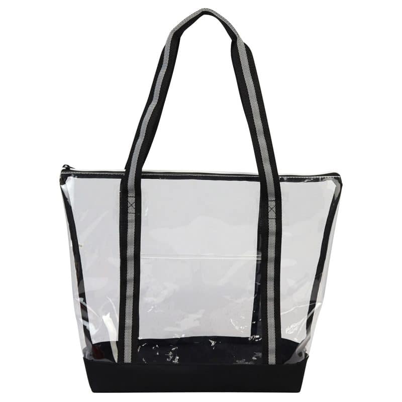 Custom Diamond Clear TPU Zippered Tote with logo - 5