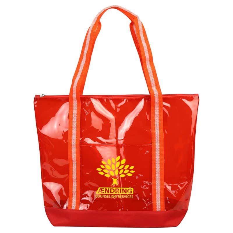 Custom Diamond Clear TPU Zippered Tote with logo - 6