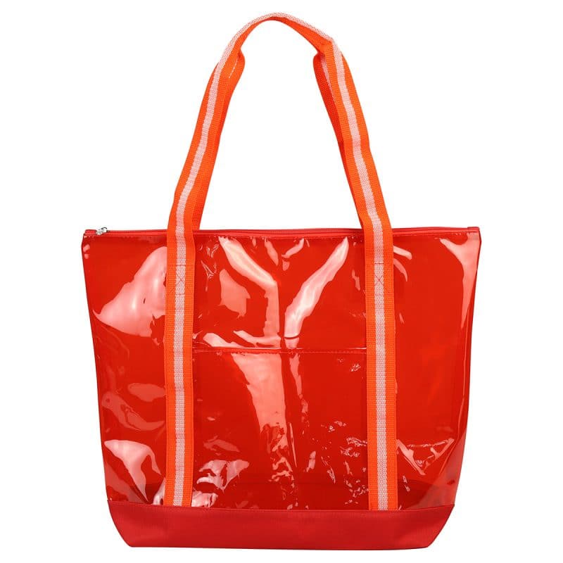 Custom Diamond Clear TPU Zippered Tote with logo - 7