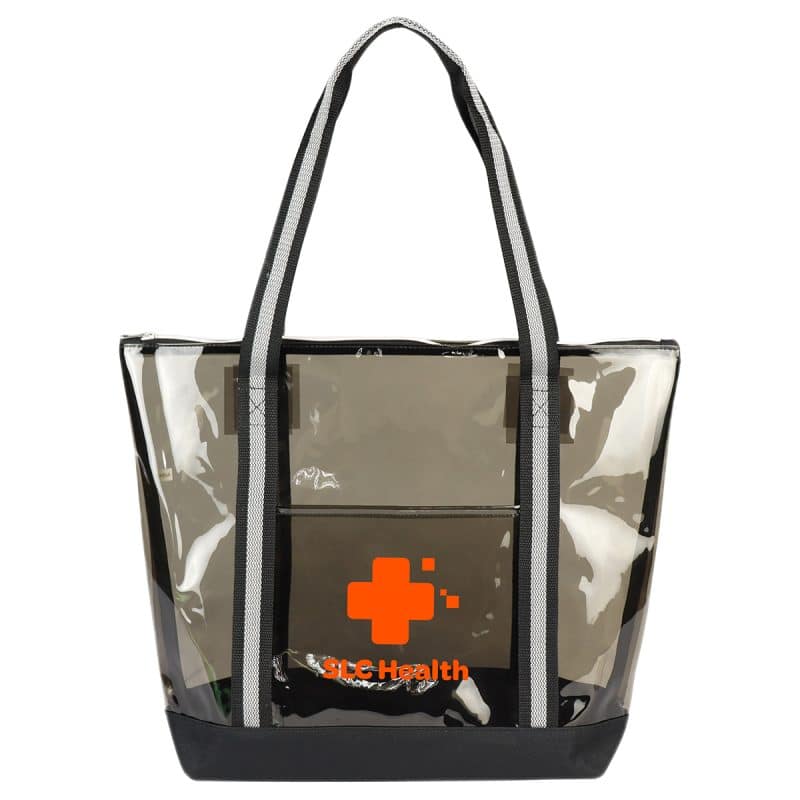 Custom Diamond Clear TPU Zippered Tote with logo - 8